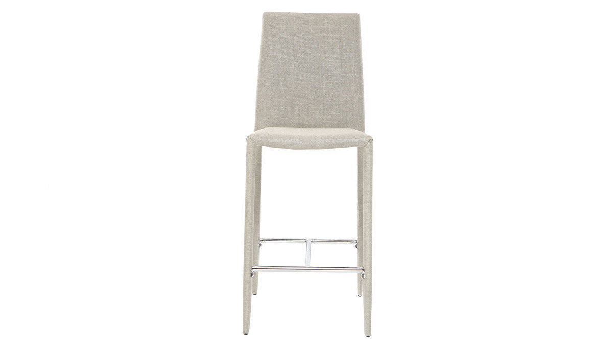 Set di 2 sgabelli / sedie da bar design grigio chiaro TALOS