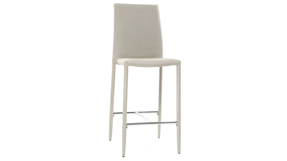 Set di 2 sgabelli / sedie da bar design grigio chiaro TALOS