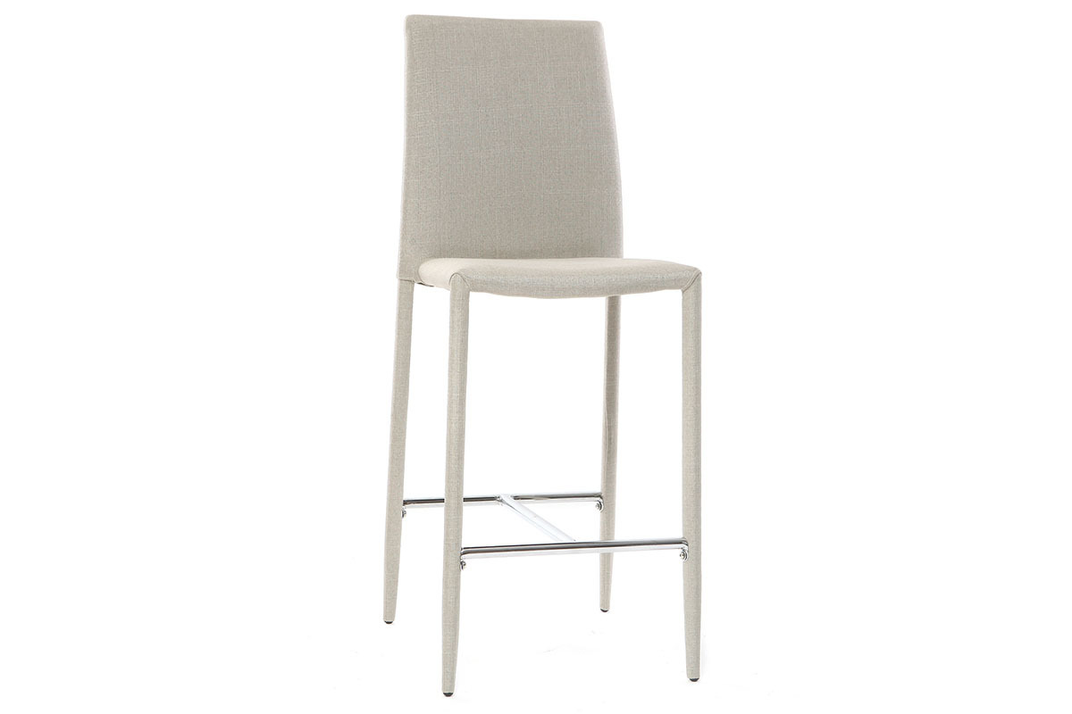 Set di 2 sgabelli / sedie da bar design grigio chiaro TALOS