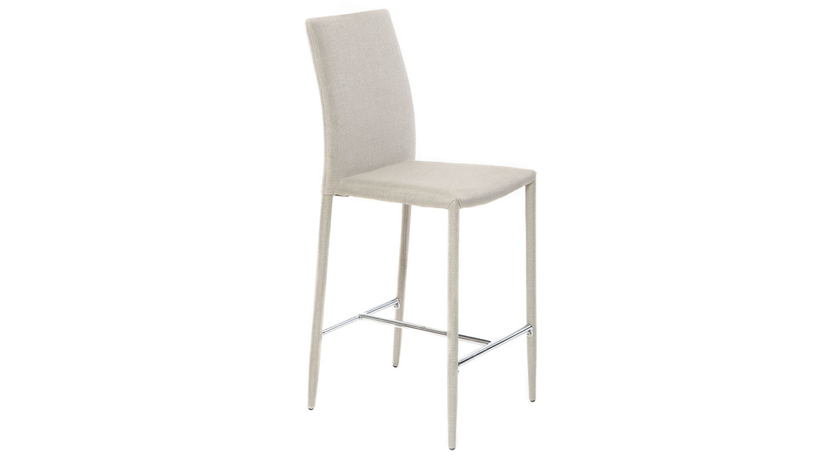 Set di 2 sgabelli / sedie da bar design grigio chiaro TALOS