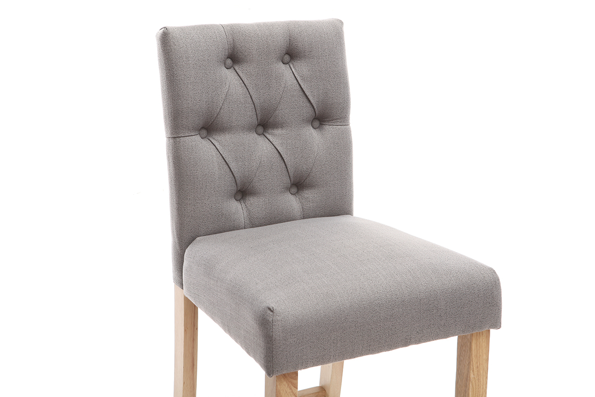 Set di 2 sgabelli/sedie da bar in tessuto Grigio chiaro 75cm RIVOLI