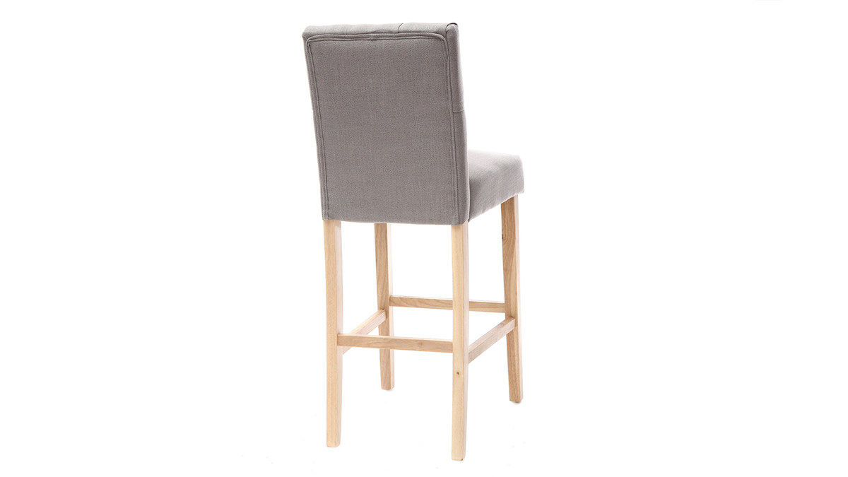 Set di 2 sgabelli/sedie da bar in tessuto Grigio chiaro 75cm RIVOLI