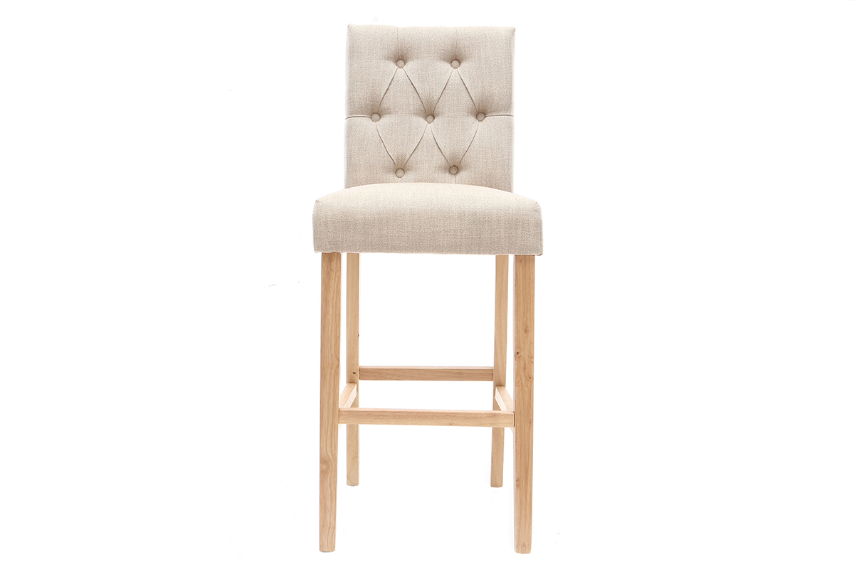 Set di 2 sgabelli/sedie da bar in tessuto Naturale 75cm RIVOLI