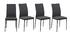 Set di 4 sedie design in tessuto grigio antracite LUCKY
