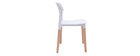 Set di sedie design scandinave bianche GILDA