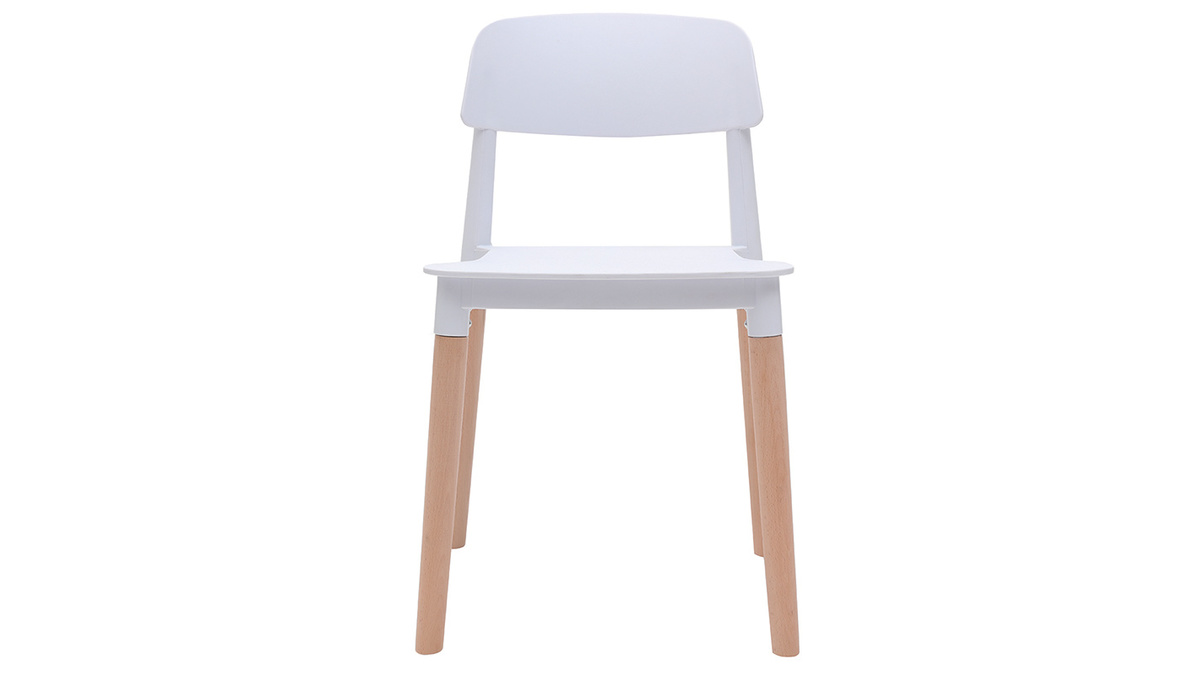 Set di sedie design scandinave bianche GILDA