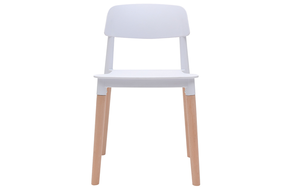 Set di sedie design scandinave bianche GILDA