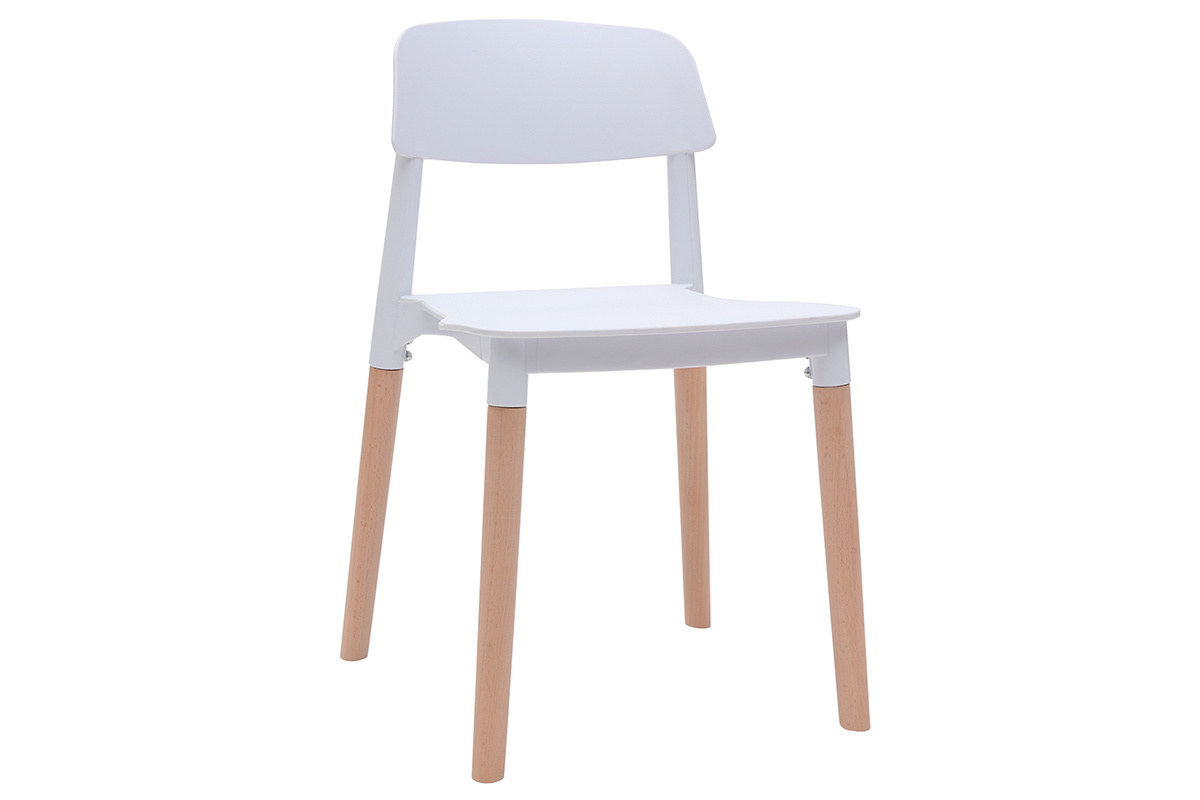 Set di sedie design scandinave bianche GILDA