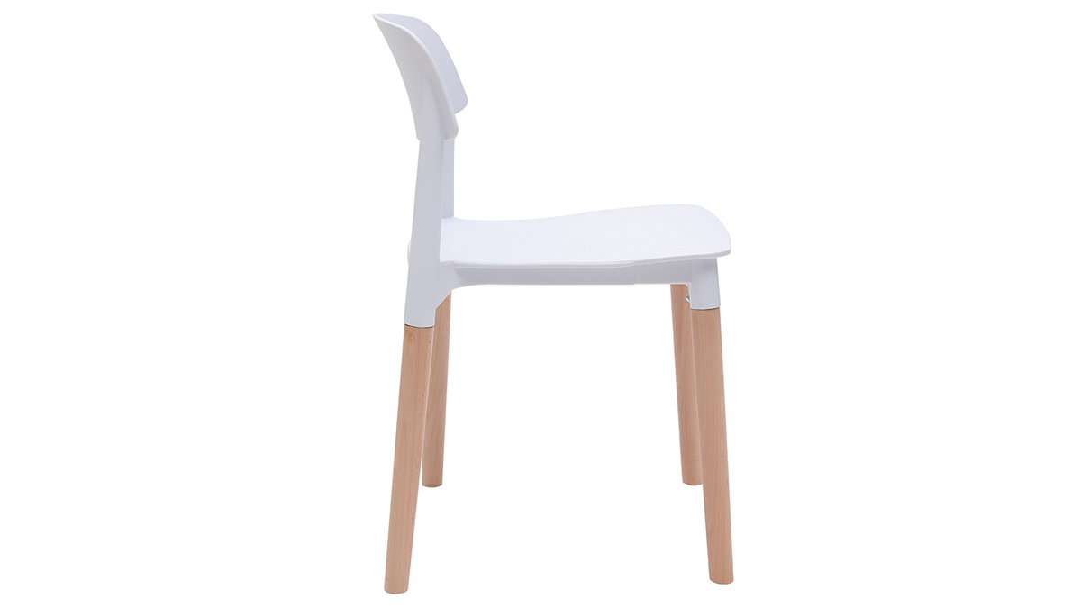 Set di sedie design scandinave bianche GILDA