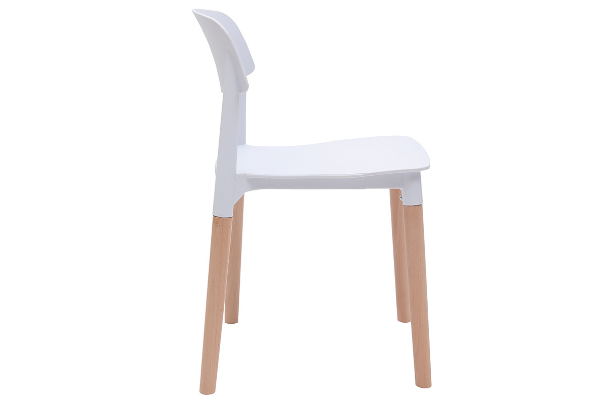Set di sedie design scandinave bianche GILDA