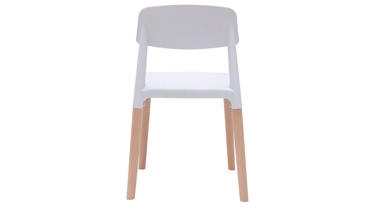 Set di sedie design scandinave bianche GILDA