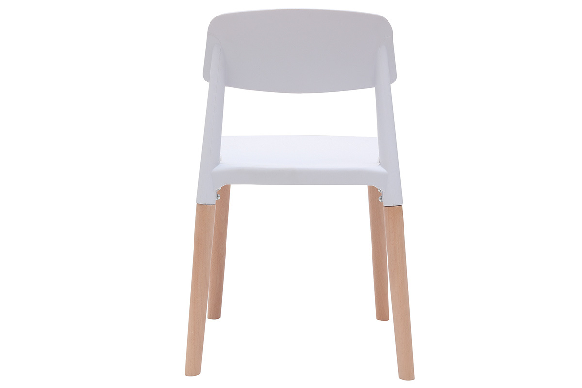 Set di sedie design scandinave bianche GILDA