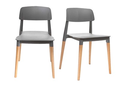 Set di sedie design scandinave grigie GILDA