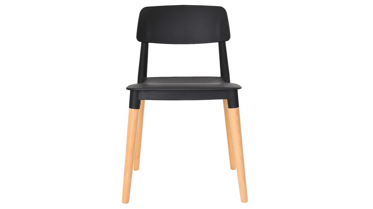 Set di sedie design scandinave nere GILDA