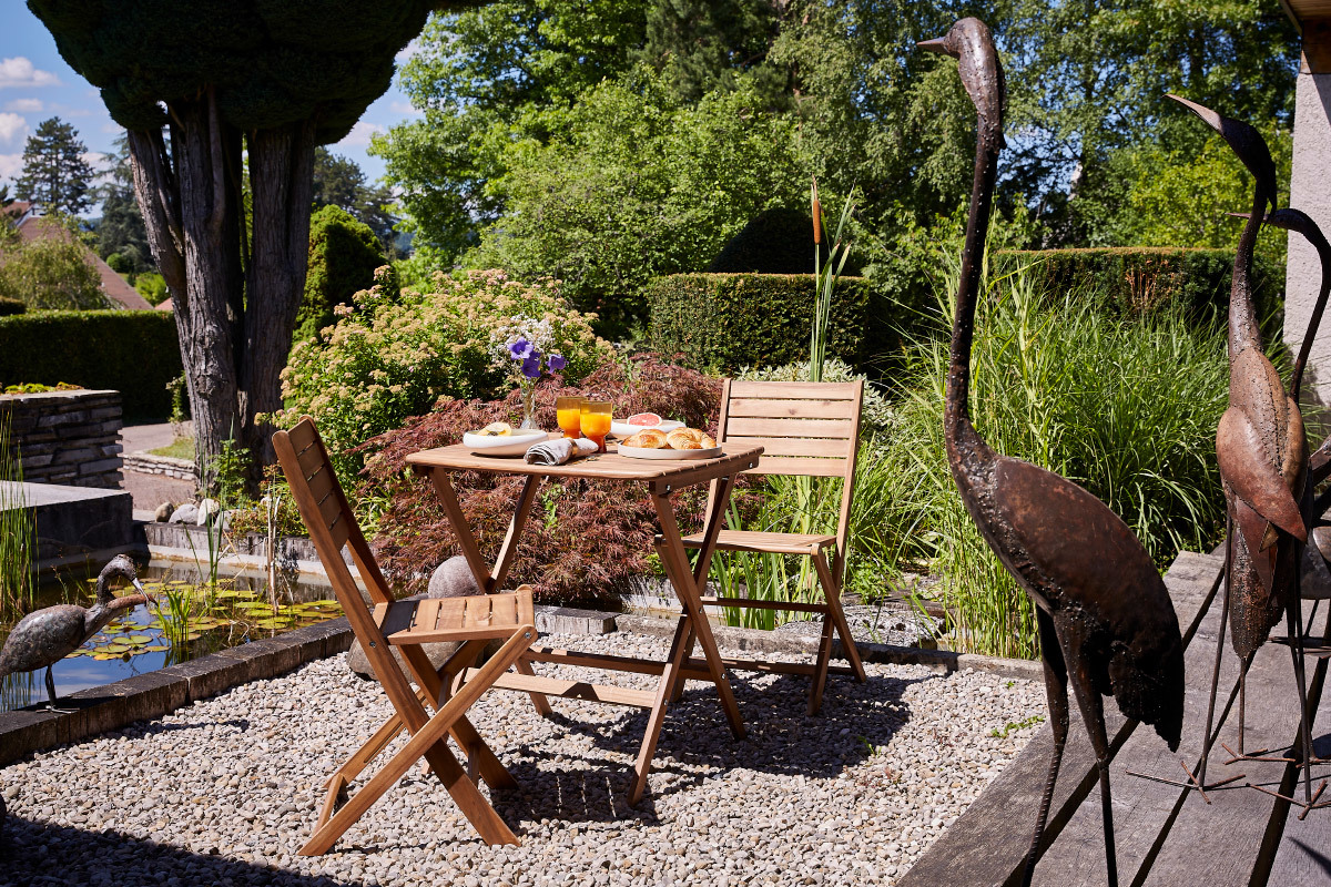 Set tavolo e sedie da giardino pieghevoli in massello di acacia CANOPEE