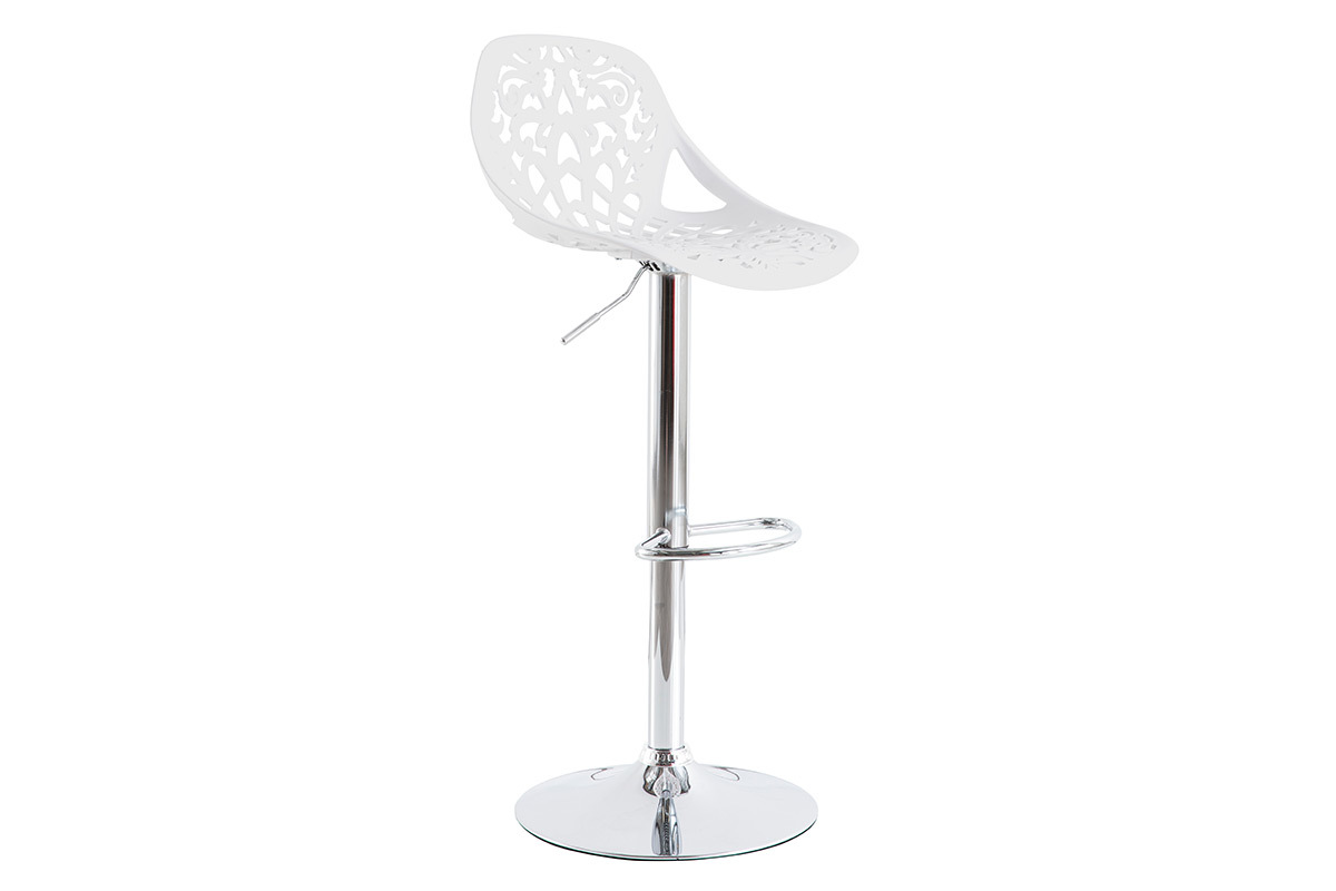 Sgabelli da bar design barocco bianco - set di 2 BAROCCA