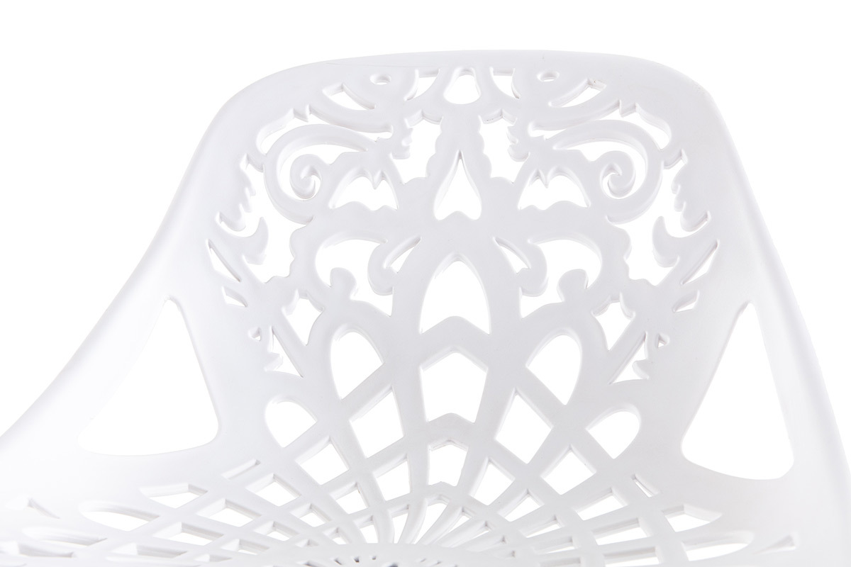 Sgabelli da bar design barocco bianco - set di 2 BAROCCA