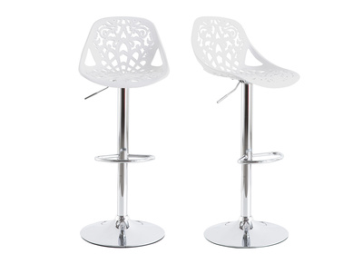 Sgabelli da bar design barocco bianco - set di 2 BAROCCA