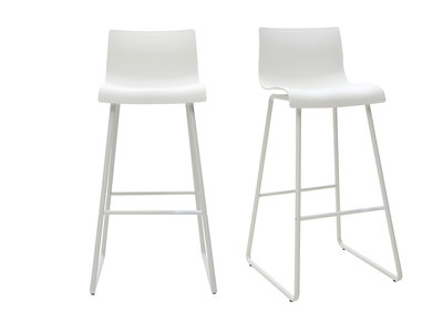 Sgabelli da bar design bianco 76 cm (lotto di 2) ONA