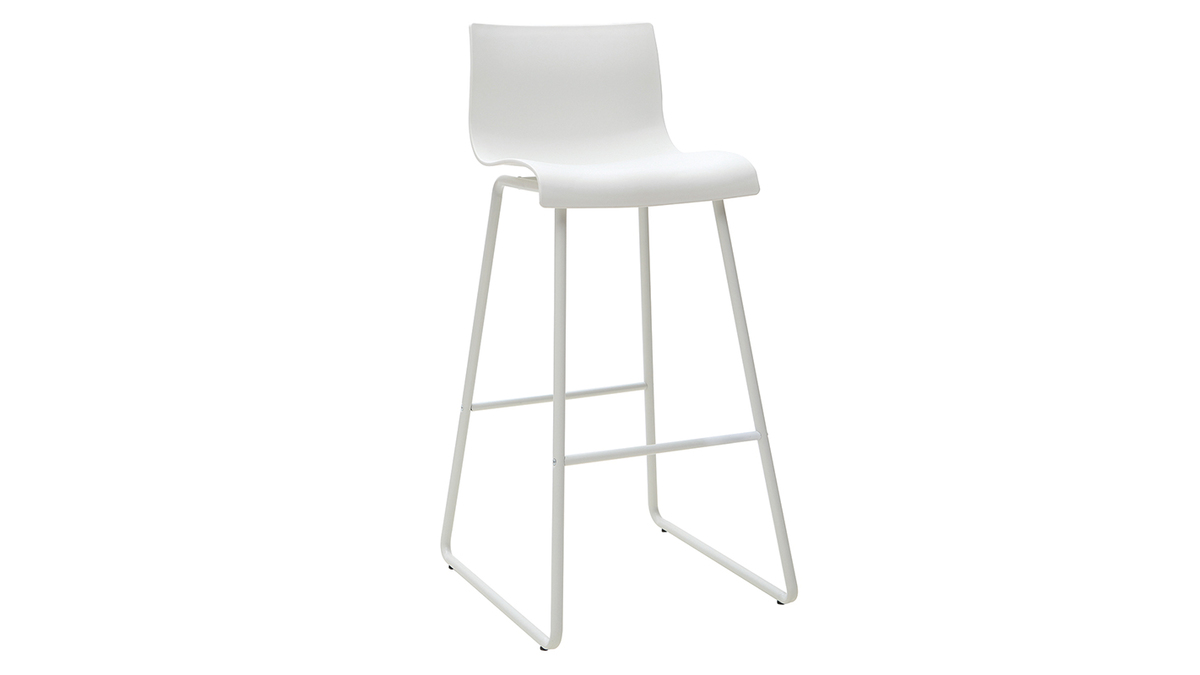 Sgabelli da bar design bianco 76 cm (set di 2) ONA