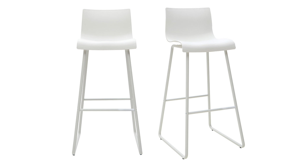 Sgabelli da bar design bianco 76 cm (set di 2) ONA