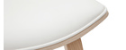 Sgabelli da bar design bianco e legno chiaro H69 cm (set di 2) VASCO