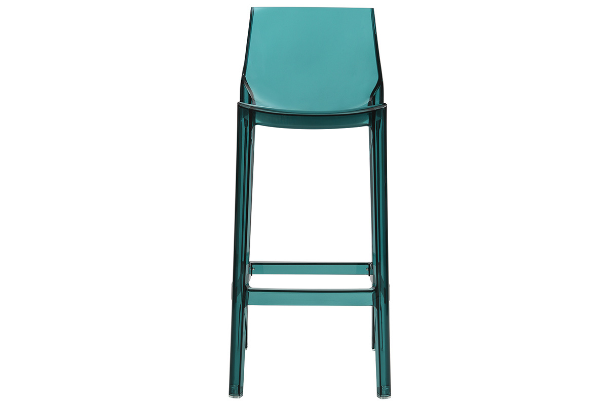 Sgabelli da bar design blu trasparente gruppo di 2 YLAK