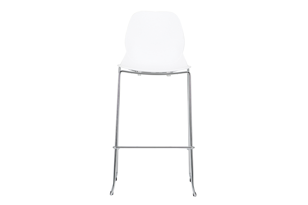 Sgabelli da bar design impilabili Bianco 76,5 cm lotto di 2 TROCADERO