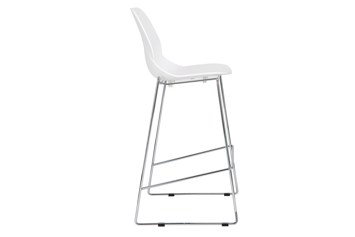Sgabelli da bar design impilabili Bianco 76,5 cm lotto di 2 TROCADERO