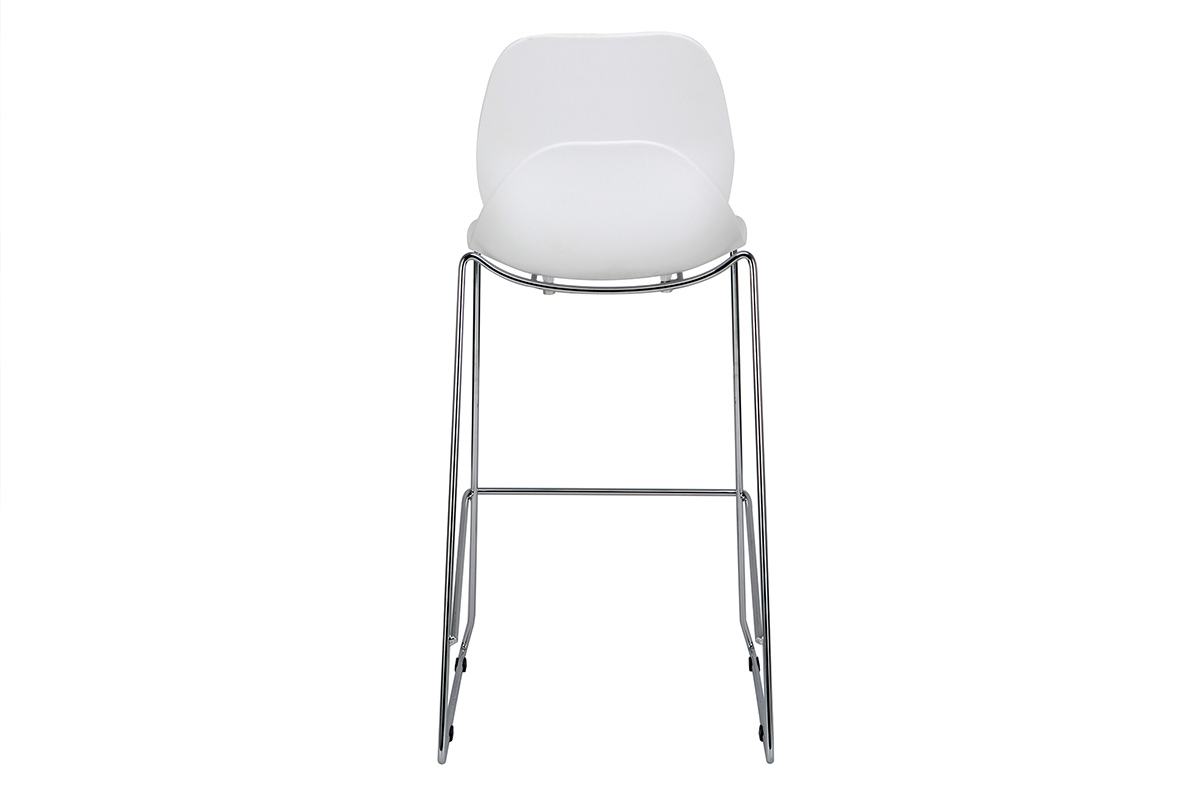 Sgabelli da bar design impilabili Bianco 76,5 cm lotto di 2 TROCADERO