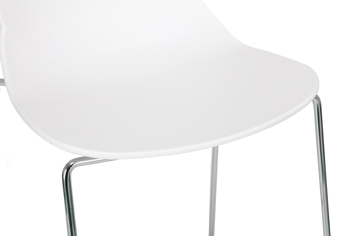 Sgabelli da bar design impilabili Bianco 76,5 cm lotto di 2 TROCADERO
