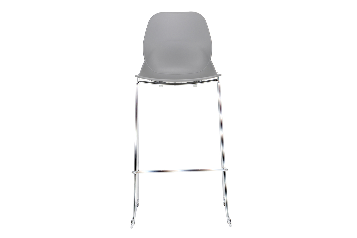 Sgabelli da bar design impilabili Grigio 76,5 cm lotto di 2 TROCADERO