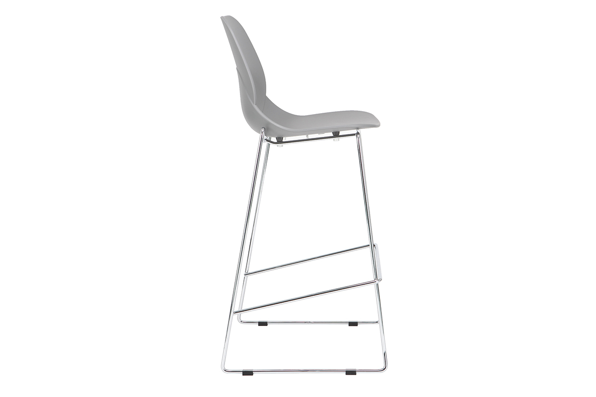Sgabelli da bar design impilabili Grigio 76,5 cm lotto di 2 TROCADERO