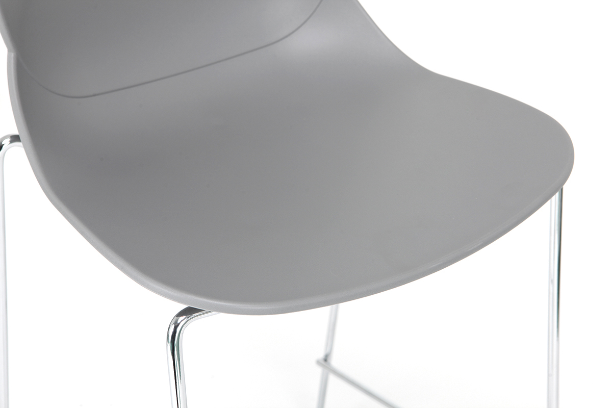 Sgabelli da bar design impilabili Grigio 76,5 cm lotto di 2 TROCADERO