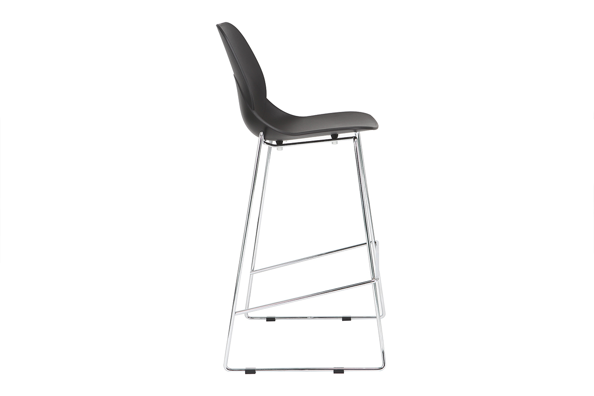 Sgabelli da bar design impilabili Nero 76,5 cm lotto di 2 TROCADERO
