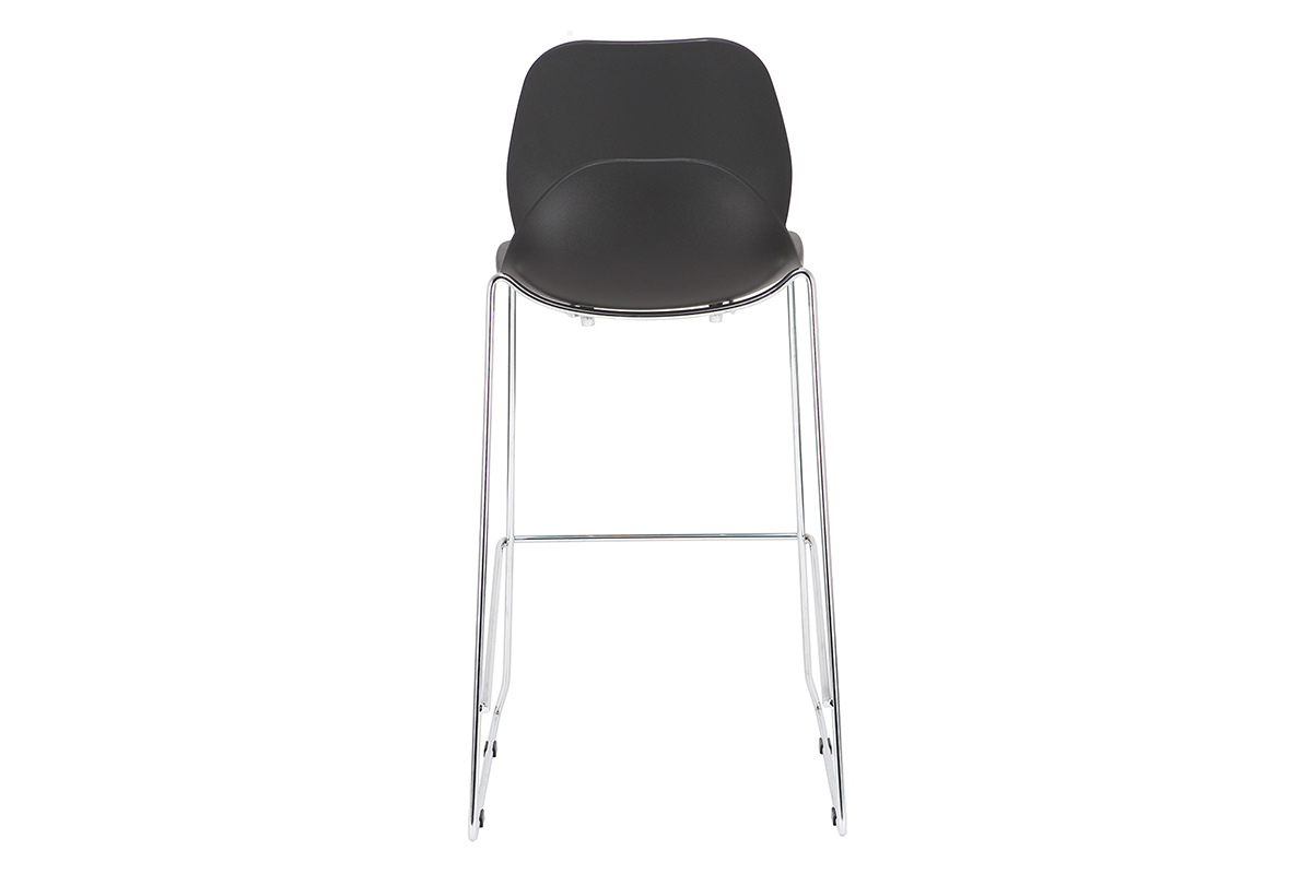Sgabelli da bar design impilabili Nero 76,5 cm lotto di 2 TROCADERO