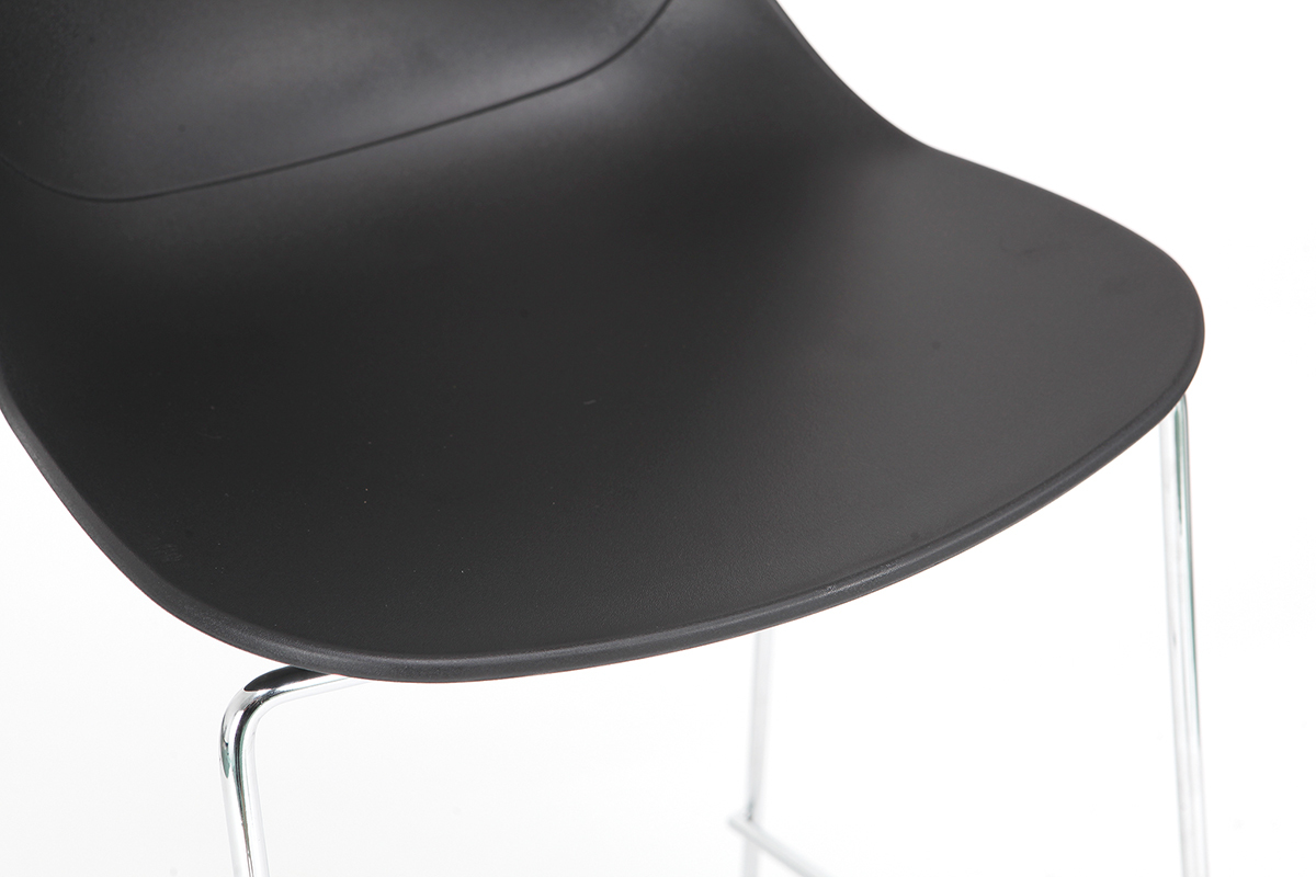 Sgabelli da bar design impilabili Nero 76,5 cm lotto di 2 TROCADERO