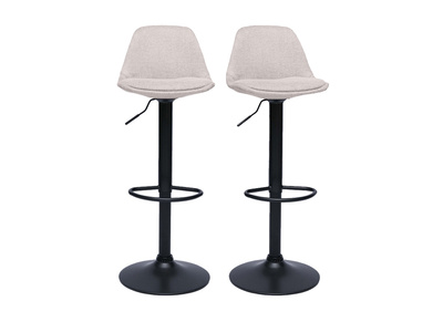Sgabelli da bar design in tessuto effetto velluto beige (set di 2) STEEVY