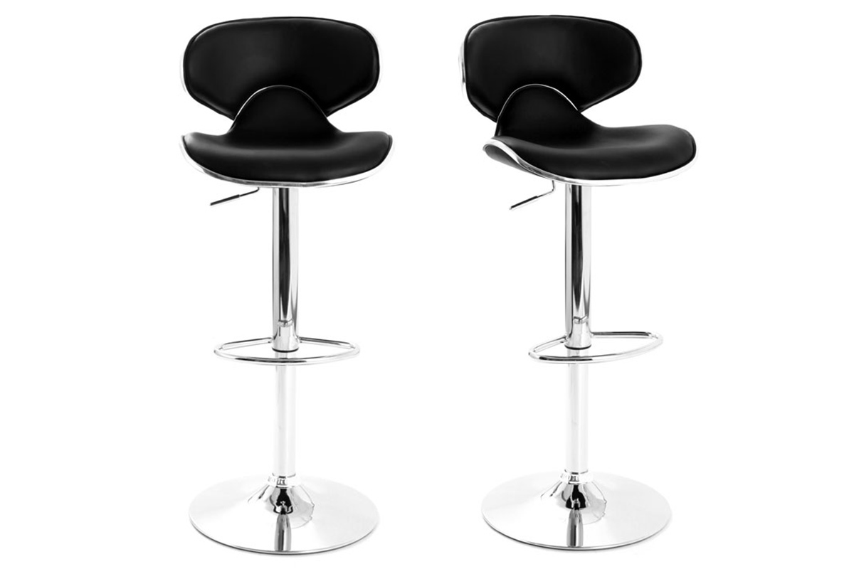 Sgabelli da bar design neri (lotto di 2) PEGASE