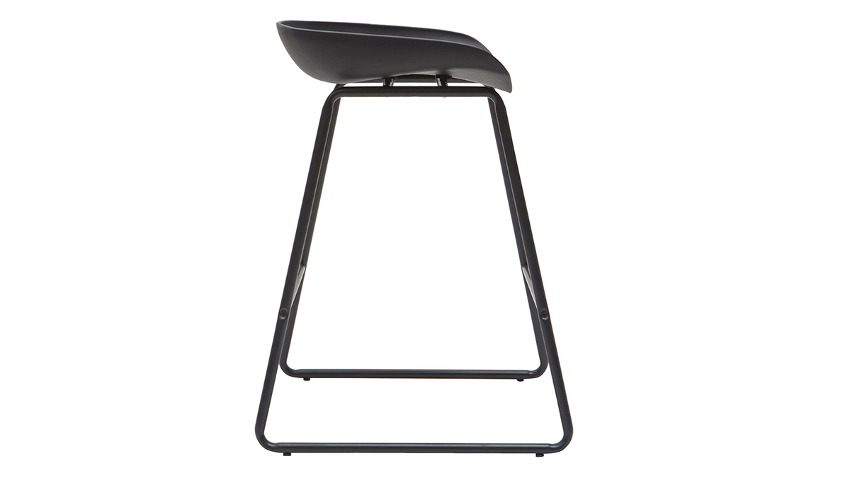 Sgabelli da bar design neri H65 cm (set di 2) PEBBLE