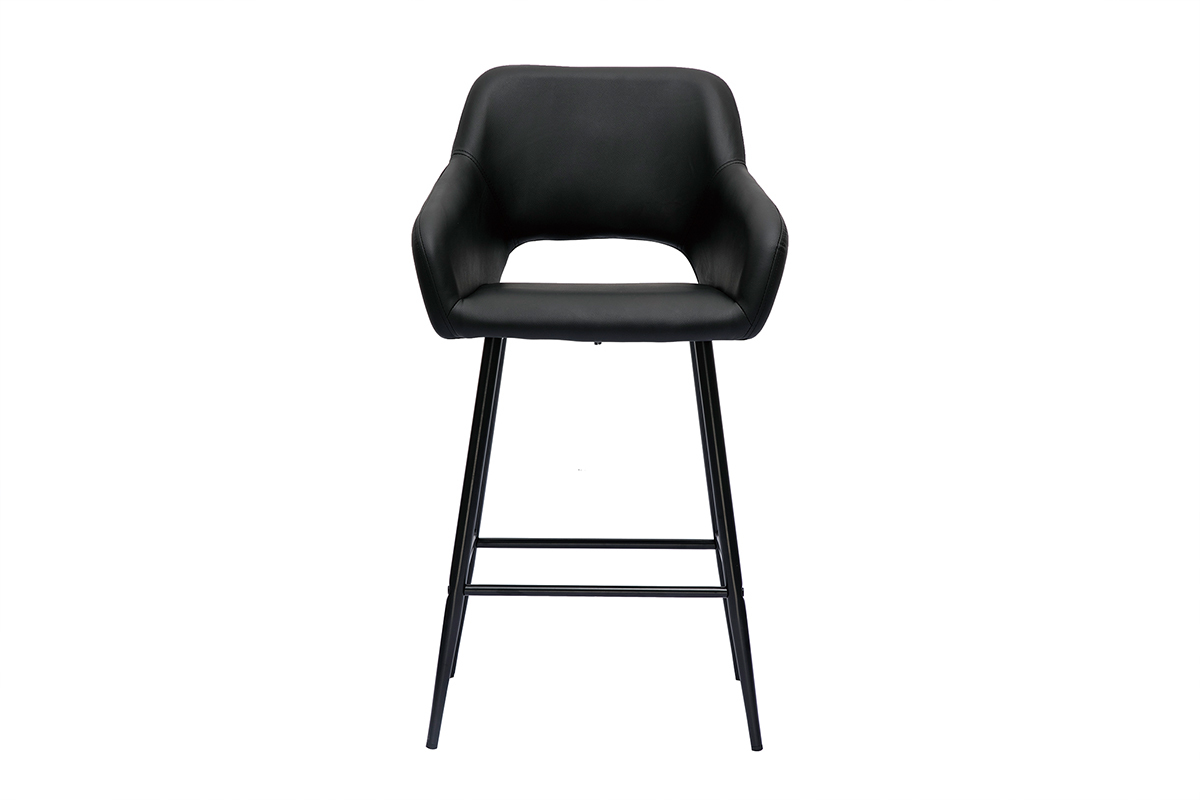 Sgabelli da bar design nero H65 cm (set di 2) LAURETTE