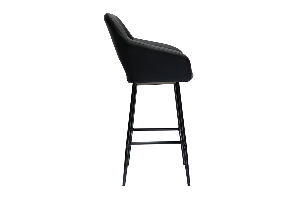 Sgabelli da bar design nero H65 cm (set di 2) LAURETTE