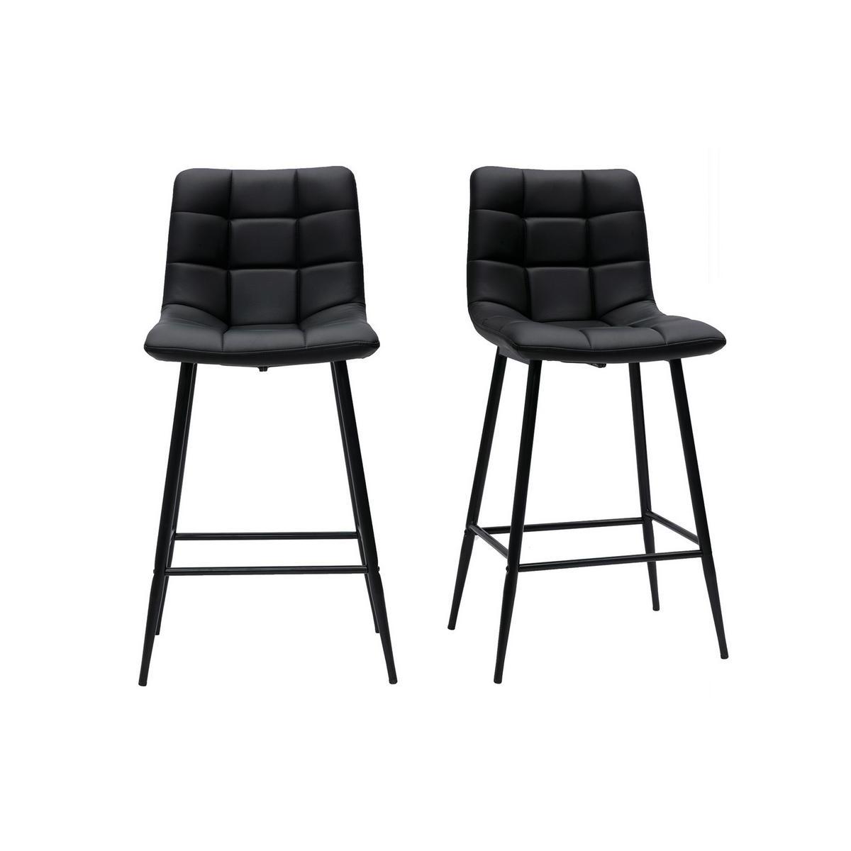 Sgabelli da bar design nero H65 cm (set di 2) MAXWELL