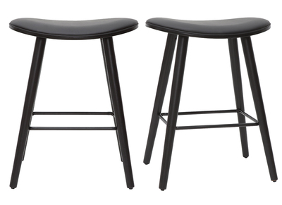 Sgabelli da bar design nero H65 cm (set di 2) MEADOW
