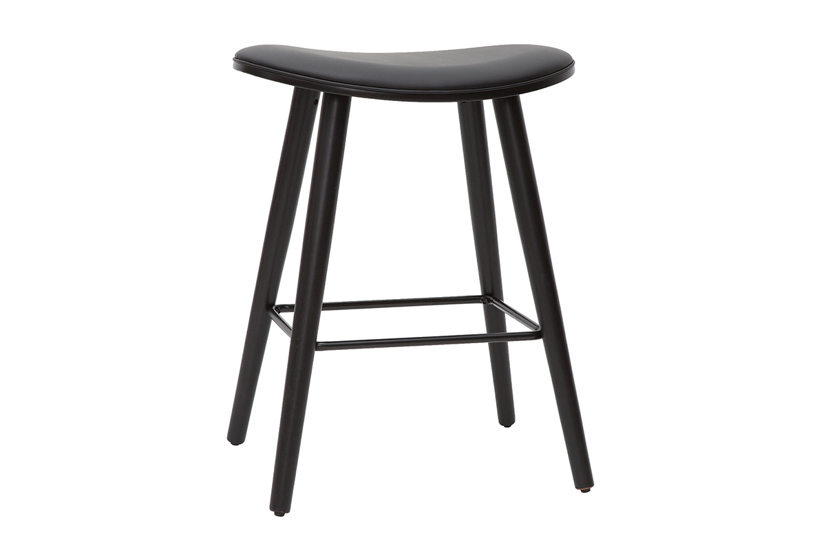 Sgabelli da bar design nero H65.5 cm (set di 2) MEADOW