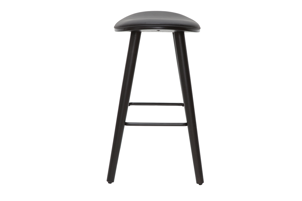 Sgabelli da bar design nero H65.5 cm (set di 2) MEADOW