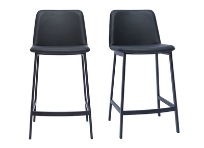 Sgabelli da bar design nero H66 cm (lotto di 2) ARSENE