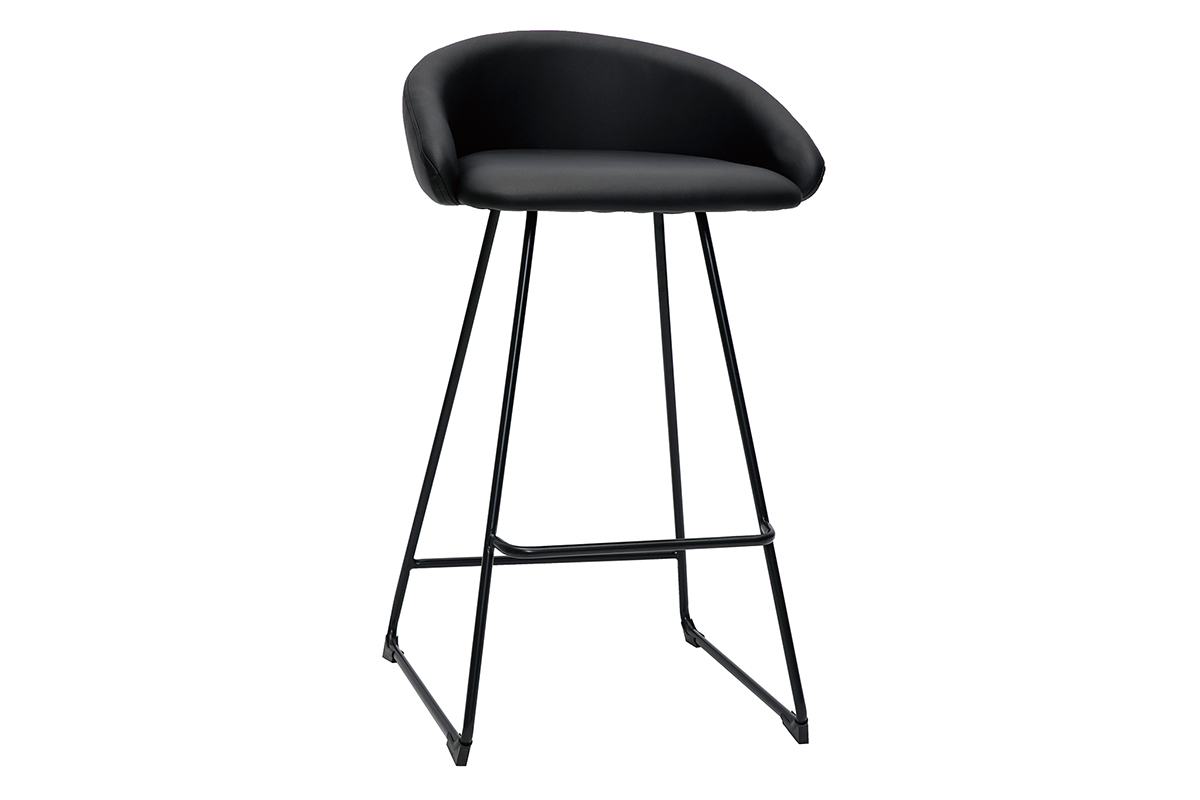 Sgabelli da bar design nero H69 cm (lotto di 2) REYNOLD
