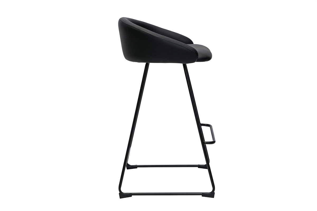 Sgabelli da bar design nero H69 cm (lotto di 2) REYNOLD