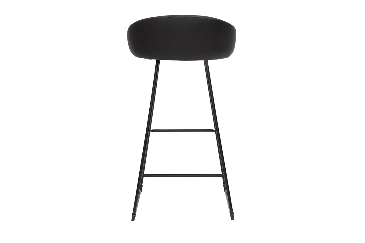 Sgabelli da bar design nero H75 cm (lotto di 2) REYNOLD